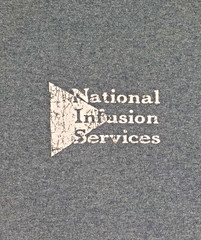 Gildan Shirt Mens XL Gray National Infusion Services Graphic Long Sleeve Thick
