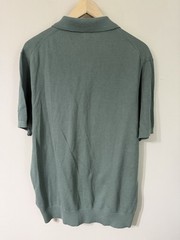 J.Crew Cotton SS Sweater Polo Camp Cruise Shirt Beach Sage Green L NWT