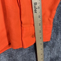 Northwest Shirt Mens XL Orange Long Sleeve Button Up Heavyweight Lined Acrylic