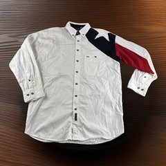 Rock Point Texas Original Shirt Mens M Long Sleeve Button Up Flag Cowboy Rodeo