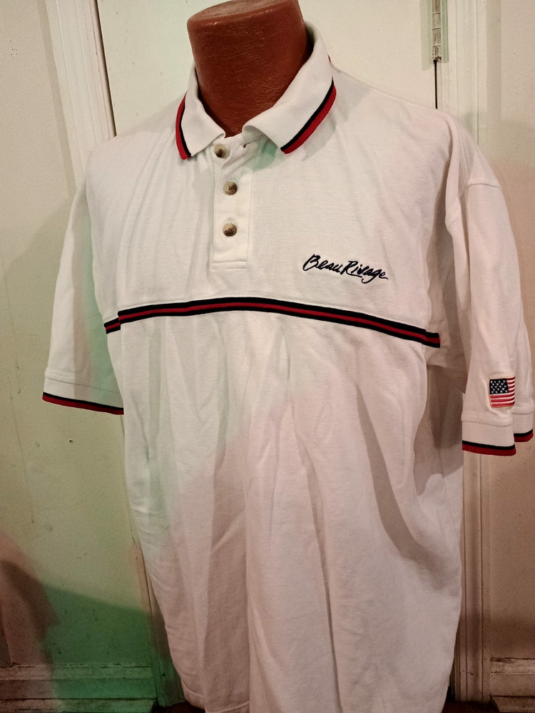 Beau Rivage Men’s XL Ivory Short Sleeve Polo.
