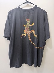 Vintage 90s Marlboro Unlimited Lizard Gecko Pocket T Shirt XL USA Faded Black