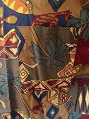 Expressions Worldwide Men’s 1XL Tropical Hawaiian Abstract Geometric Button Up