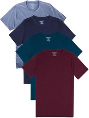 4-Pack Mens Crew Neck T-shirts Cotton Poly Blend by Bolter
