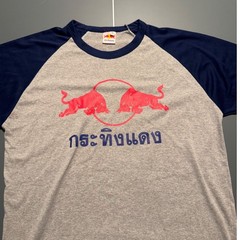 Krating Red Bull Thailand Raglan T-Shirt Mens XL Thai script Y2K streetwear