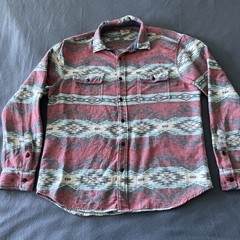 Faherty Shirt Mens Large Aztec Navajo Southwestern Legend Red Dirt