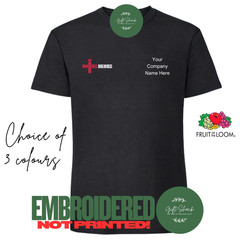 NICEIC T Shirt Electrician Embroidered Personalised Workwear add your text