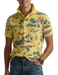 Polo Ralph Lauren Mesh Polo Shirt Sz S Classic Fit Hawaiian Polo Bear $148 NWT