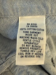 Ralph Lauren Shirt Mens Medium Blue Lobster Chambray Nautical Casual Preppy AOP