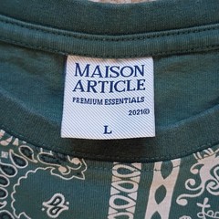 Maison Article 2021 Green Paisley T-shirt Large Bandana All Over Print AOP