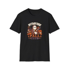 Introvert Fall Club Shirt, Cozy Ghost Autumn Tee Gift for Her