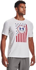 NWT Under Armour Men’s Freedom Banner T-Shirt USA White Graphic Size 2XLT UA91