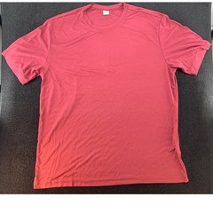 Sport Tek Mens XL Burgundy Short Sleeve Athletic T-Shirt Polyester