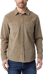 32 Degrees Heat Men’s Chest Pocket Button-Up Shirt, Tan, Size XXL