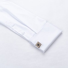 Mens Dress Shirts Luxury Business French Cuff Bamboo Formal Wedding Shirts Tops