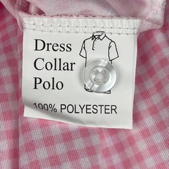NEW Collars & Co Dress Collar Polo Mens LT Tall Performance Pink Gingham $82