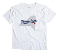Rensselaer New York NY T-Shirt MAP