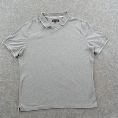 Banana Republic Polo Shirt Large Gray Short Sleeve Performance Pique