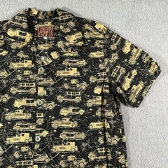 Flameless Designs Vintage Cars Large Shirt Button Up Shirt Handmade Austin Texas