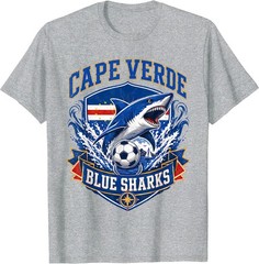 Cape Verde Flag Shark Cape Verdean Roots Cabo Verde Pride T-Shirt