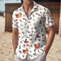Little Chef Remy Anyone Can Cook Ratatouille Paris France Blouse Hawaiian Shirt