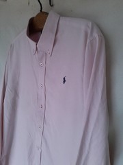 Polo Ralph Lauren Shirt Mens XL Pink Cotton Embroidered Logo Slim Fit
