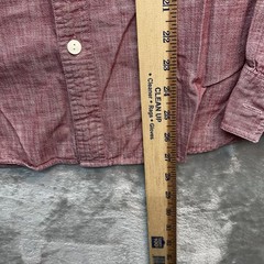 J.CREW Shirt Men’s size Medium chin strap chambray Denim Workwear Casual red