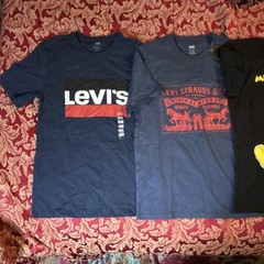 Levi’s Disney Marvel Graphic Logo T-Shirts 4-Pack Navy Black Gray Cotton