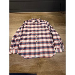 The North Face Men’s Plaid Button Down Shirt Blue/Orange 100% Cotton Classic