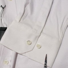 Desoto NWD Hai Dress Shirt Size 47 18.5 in Solid White 100% Cotton