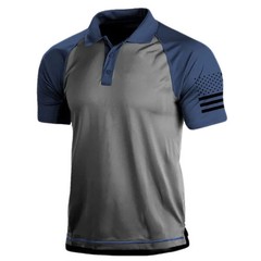 Cross border men’s short sleeved polo from Europe and America, popular printed p