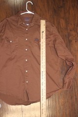 Wrangler pearl snap premium performance brown men’s XL shirt western cowboy