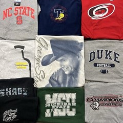 Vtg T-Shirts Sports Lot 10 pcs Resale Wholesale Bundle Football Hockey Mix Tees