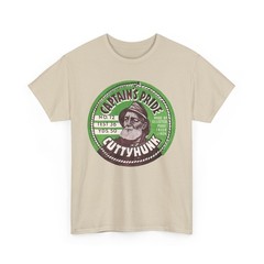 Captain’s Pride Cuttyhunk Fishing Line Irish Linen Vtg Fisherman Logo T-Shirt