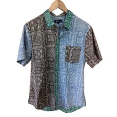 Reyn Spooner Men’s Tailored Mix Media Color Block Button Down Collar Shirt M