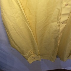 Omega Mens Dress Shirt Size XL Bright Yellow Business Formal Party Italy