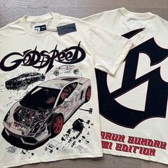 Brand New Godspeed Fashion sports car print Tee Mens Short Sleeve T-shirt