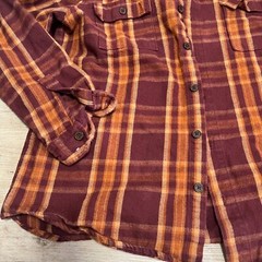 Ben Sherman Mens XL Plaid Red Orange Long Sleeve Flannel Shirt Punk Blitz GBH