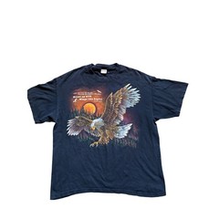 Vintage Hyland Isaiah 40:31 Eagle Sunset Graphic T-Shirt Black XL Mens