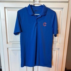 Polo Shirt Blue Nike Golf Chicago Cubs Baseball Small Dri-Fit