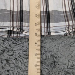 Buckle Black Label Shirt Mens L Slim Gray Blue Plaid Snap Epaulettes Prosperitas