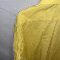 Omega Mens Dress Shirt Size XL Bright Yellow Business Formal Party Italy