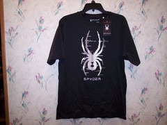 SPYDER MENS BLACK GRAPHIC T-SHIRT SIZE LARGE BRAND NEW