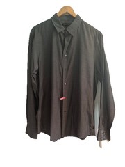 John Varvatos Dark Gray Long Sleeve Button-Up Shirt Size XL Lightweight Fabric