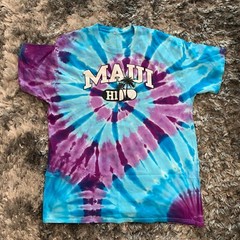 Maui HI Hawaii Colorful Tie Dye T-Shirt Men’s LG-XL