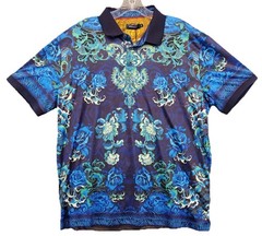 Barabas Mens Luxury Rhinestone Short Sleeve Polo Shirt Size 2XL NWT