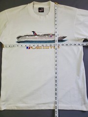 Vintage 80’s Carnival Cruise Ship shirt Large White Single Stitch Made in USA