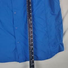 Columbia Silver Ridge Shirt Mens Large L Blue Long Sleeve Fishing Hiking UPF