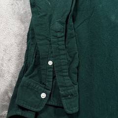 Ralph Lauren Shirt Mens Large Green Cotton Pleated Button Down Streetwear