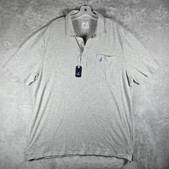 Johnnie-O Hanging Out Polo Mens Size 2XL XXL Heather Gray Short Sleeve NWT
